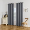 thumbnail image 5 of JIATER Blackout Curtains,52 x 72 in Blackout Curtains Set of 2 for Bedroom Living Room,Waterproof Outdoor Curtains for Patio,Grommet Curtains for Porch,Dark Gray, 5 of 10