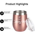 thumbnail image 2 of Grandma Gift-Gigi''s Sippy Cup Wine Tumbler with Lid and Straw, Gifts for Grandma Gigi Grandmother Mother''s Day Birthday Christmas , Insulated Stainless Steel Wine Tumbler (12Oz, Rose Gold), 2 of 6