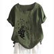 thumbnail image 1 of Camiseta Casual de Manga Corta con Botón de Cuello Redondo de las Mujeres, Tops Cortos para las Mujeres, 1 of 3