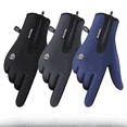 thumbnail image 1 of Guantes impermeables y resistentes al viento para deportes al aire libre, de otoño e invierno, para mujer, con cremallera y pantalla táctil, para esquí y esquí, para hombre, 1 of 4
