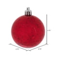 thumbnail image 2 of Vickerman 4.75" Christmas Ornament Ball, Red Shiny Mercury Finish, Shatterproof Plastic, Holiday Christmas Tree Decoration, 4 Pack, 2 of 2