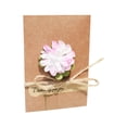thumbnail image 1 of 7 Inch Diy Kraft Paper Handmade Dry Flower Invitation Greeting Cards Set, Handcrafted Card With Dried Flower Twine Sticker, Christmas Wedding Favors Card Valentines Day Gifts For Her Women, 1 of 5