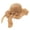 Khaki, variant on Women's Ruffle Wide Brim Straw Sun Hat with Chiffon Bow, Summer UV Protection Beach Floppy Hat