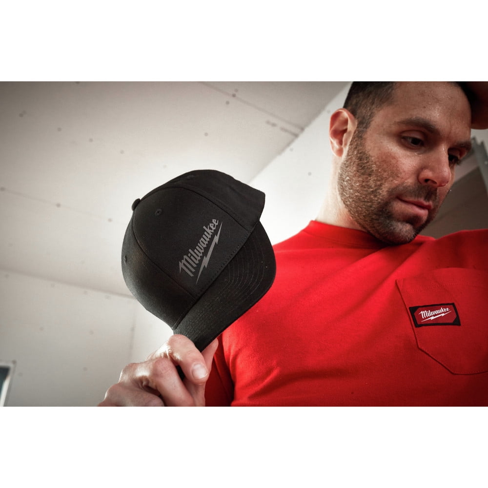 Milwaukee 504B-LXL FF FITTED HAT - BLACK L/XL