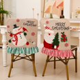 thumbnail image 3 of Christmas Chair Cover Linen Festival Decorative Chair Protector Chair Back Cover, 3 of 10
