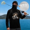 thumbnail image 3 of SEANATIVE Long Sleeve Fishing Hoodie for Men UV Protection Tops Breathable Lightweight Athletic Shirt Outdoor Sport Apparel for Outdoor Fishing Lovers, 2XL, Beagle Dog Black, 3 of 7