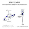 thumbnail image 5 of Lab Grown Diamond Designer Engagement Ring with Sapphire, 18K White Gold, US 5.50, 5 of 8