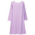thumbnail image 6 of EFINNY Women's Nightgown Long Sleeve Sleepwear Polka-Dotted Nightdress Soft Pjs Lounger,S-XXL, 6 of 6