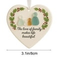 thumbnail image 3 of LanSuare Heart-Shaped Sea Glass Family Decor, 3.14Inch Acrylic Christmas Tree Hanging Ornaments, Family Holiday Keepsake for Gift, Xmas Ornament for Party Decoration, 3 of 6