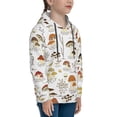 thumbnail image 3 of Kll Unisex Kids Boys Girls Hooded Pocket Pullover Hoodies-Mushrooms And Butterflies, 3 of 9