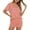 Pink, variant on Fantaslook Womens Pajamas Sets V Neck Short Sleeve Lounge Top and Shorts Outfits Casual Loungewear with Pockets