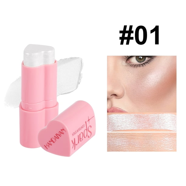 Fiudx Rubber En Barra, Iluminador Cremoso, Color Duradero para Mejillas, Dúo Versátil de Rubor E Iluminador, Maquillaje Diario, para Mujeres de Todas Las Edades, Diseño Ideal para Viajes.