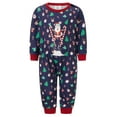 thumbnail image 2 of Hirigin Family Matching Christmas Pajamas, Baby Romper/Santa Print Long Sleeve Tops and Long Pants Sleepwear Set, 2 of 9