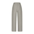 thumbnail image 5 of REALiKUN Linen Pants Women Cotton Linen Straight Leg Lightweight Pants Summer Pants, 5 of 6