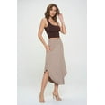 thumbnail image 3 of Women's Plain Smocking Flair Bell Bottom Skirt for Casual and Daily Dresses(Taupe Medium Size), 3 of 6