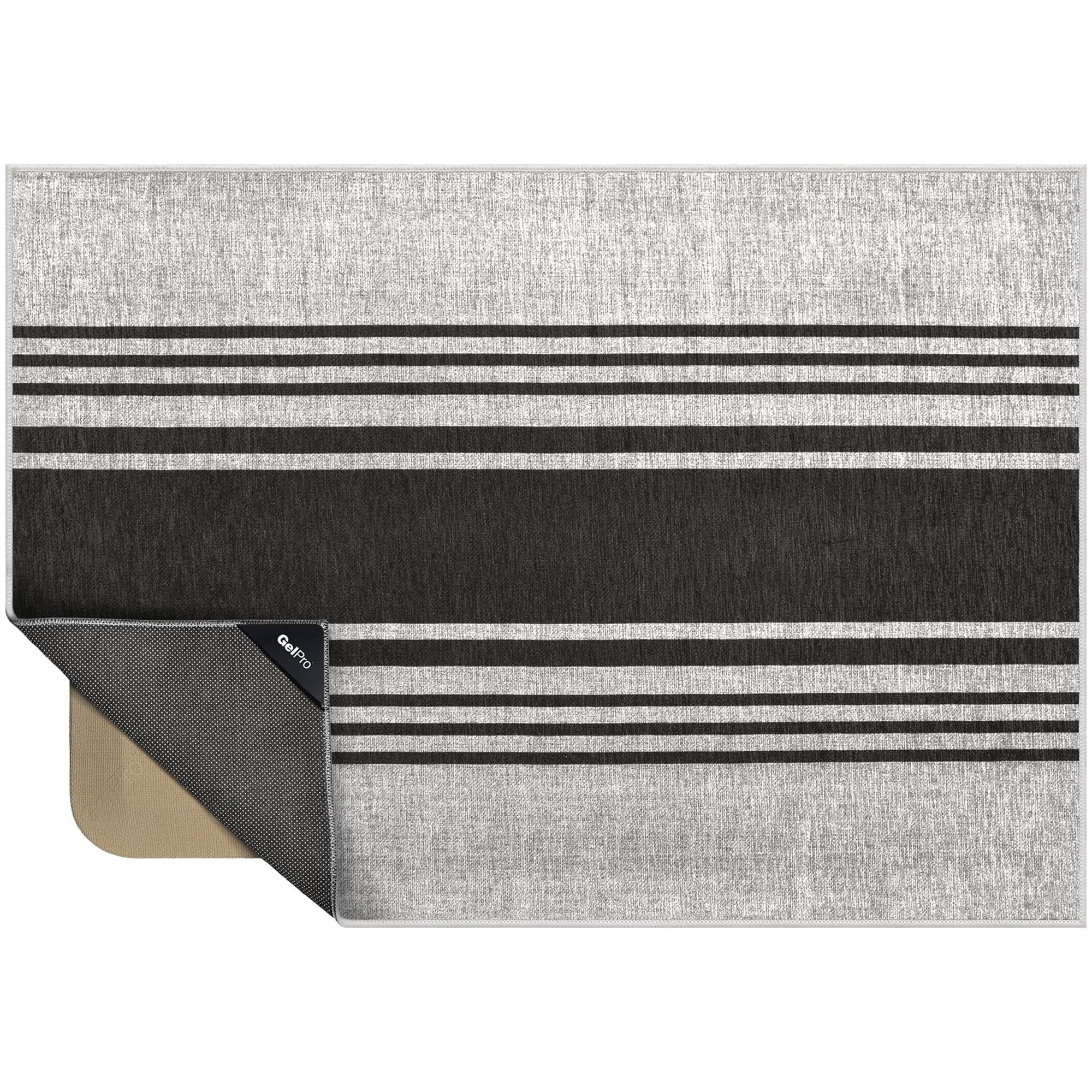 Ergo Comfort Rug By Gelpro Washable Kitchen Rug And Comfort Mat Set 24x34 Farmhouse Stripe
