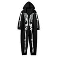 thumbnail image 3 of Shadoumai Family Matching Halloween Onesie Pajamas, Funny Skeleton Hooded Zipper Pjs Holiday Loungewear Fall Clothes For Men/Women, 3 of 4