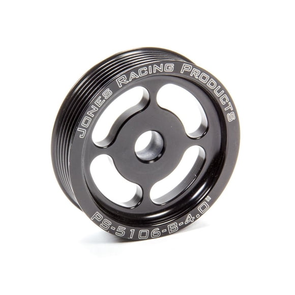 Jones Racing Products (PS-5106-B-4) Serpentine Poly-V Power Steering Pulley, 4"