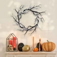thumbnail image 5 of Halloween Decorations Outdoor, Hwkond Black Decoration Halloween Wreath, Artificial Halloween Front Door Wreath, Indoor Outdoor Home Party Wreath Up to 65% Off, 5 of 6