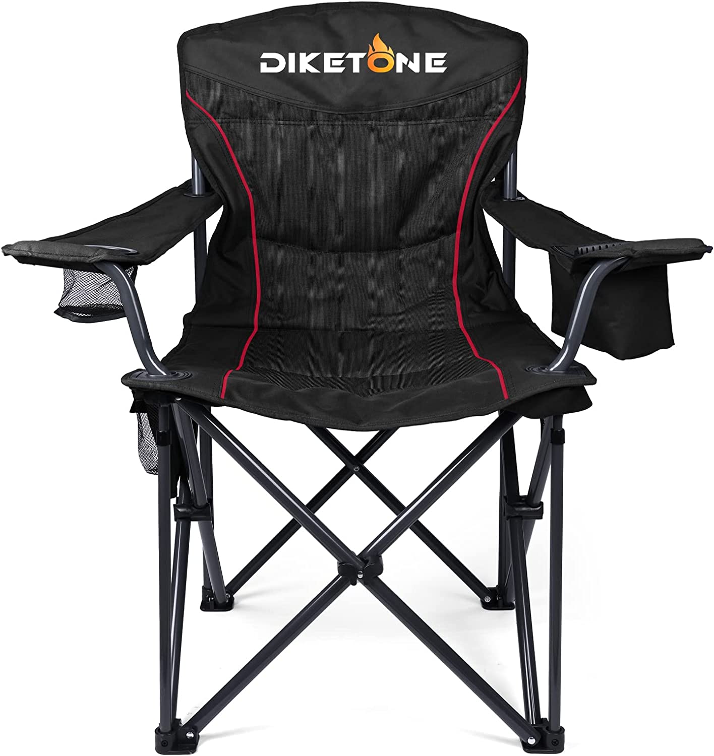 Camping Chairs for Adults Folding Camp Chairs with Cooler Bag Padded