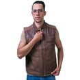 thumbnail image 1 of castelli chaleco piel borrego estilo western cuero vintage caballero hombre, 1 of 4