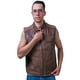 thumbnail image 1 of castelli chaleco piel borrego estilo western cuero vintage caballero hombre, 1 of 4