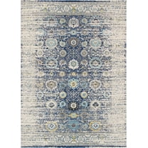 Pasargad Home Chelsea 8' x 10' Power-Loomed Navy/Ivory Rug - All Ages, Indoors