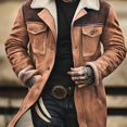 thumbnail image 1 of Men's Fashionable Mid Long Slim Jacket with Pocket and Turn, 1 of 6