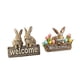 thumbnail image 4 of 2 Piezas Letrero de Bienvenida Puerta Conejo Madera Placa Colgante Fiesta Pascua Primavera Adecuado para Puerta Pared Ventana Decoración de Hogares, 4 of 6