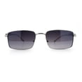 thumbnail image 5 of Luxury Jaguar Cougar Jewel Metal Arm Rectangle Hustler Sunglasses Silver - Smoke, 5 of 8