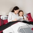 thumbnail image 5 of Erosebridal Football City Comforter Set Twin Bedroom Decor, Football Sports Fans Gifts, American Football Bedding Comforter Sets Black and Red Stars Striped Duvet Set ( Atlanta), 5 of 7