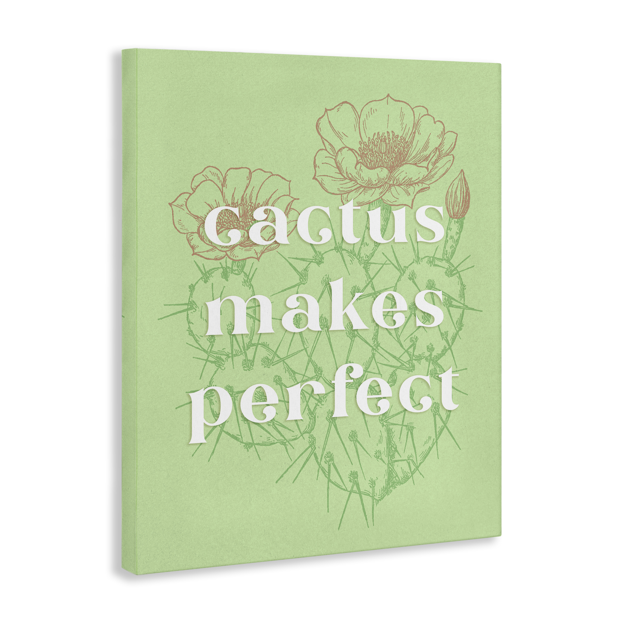 Stupell Industries Cactus Makes Perfect Plants & Flowers Painting Wrapped Canvas Art Print Wall Art, 30 x 40