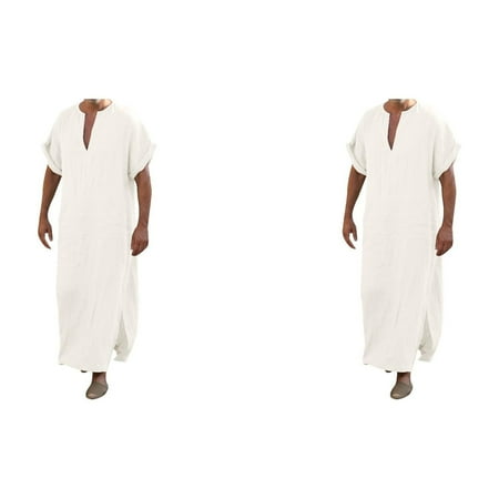2 Pack Mens Casual Fashion Cowboy Shirts Men Cotton V Neck Short Mens Bodysuit Romper Sleeve Robe Jacket Dress Shirt Male Rompers Men Leotard Bodysuit Sh