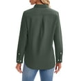 thumbnail image 3 of Vividaire Womens Button Down Shirts Oxford Cotton Long Sleeve Collared Work Office Blouses Tops, 3 of 8