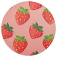 thumbnail image 3 of Ryvnso Strawberry Pattern Round Plate Mats Dining Table Placemat Set of 4 for Holiday Decoration, 3 of 7