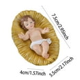 thumbnail image 2 of JJKBVCLO Resin Baby In The Manger Statue Christmas Interior Decoration Hand Carved Painted Crafts, 2 of 5