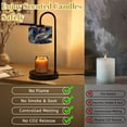 thumbnail image 6 of Candle Warmer Lamp with Timer, Abstract Elegance Teal Violet Canvas Non-slip Wireless Remote Control Wax Melts Warmer with 4 Bulbs for Home Office Dorm, Birthday Gifts for Women, 6 of 7