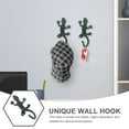thumbnail image 2 of Gancho de pared Gecko para colgar abrigos de hierro, colgador de pared, colgador de pared antiguo, 2 of 7