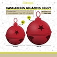 thumbnail image 3 of Cascabeles navideños GIGANTES Artego Set 2 piezas metal Pie de árbol centro de mesa decoración navidad Huge Christmas Jingle bells Berry, 3 of 7