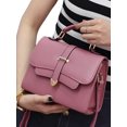 thumbnail image 2 of Gomelly Ladies Tote Bag Large Capacity Handbag PU Leather Shoulder Bags Women Crossbody Travel Satchel Multi Pockets Purse Dark Pink, 2 of 9