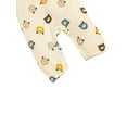 thumbnail image 5 of Qiylii Baby Cartoon Bear Romper, Long Sleeve Buttoned Long Pants Bodysuit, 5 of 9