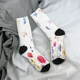 thumbnail image 5 of Xecao Meadow flowers with butterfly Pattern Sport Socks for Women and Men Crew Socks Sporty Calf Socks Casual Socks, 5 of 6
