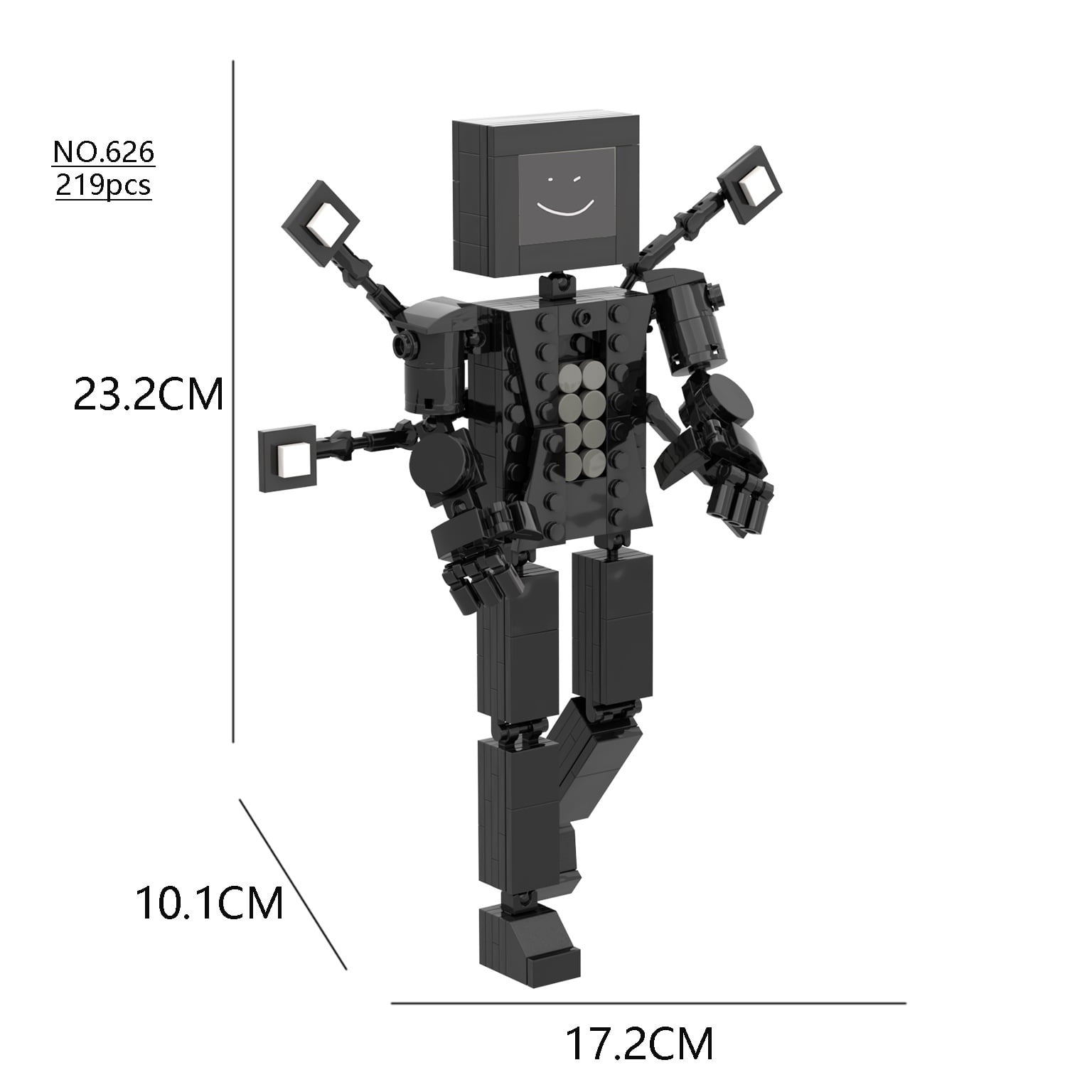  Monsles 16Pcs Skibidi-T Toy Action Figure PVC S-Toilet Games  Titan Cameraman Tv Man Speakerman G Man Figures Toys, Black : Toys & Games