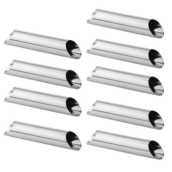 12pcs Stainless Steel Bread Baking Mold Cylindrical Shaped Croissant Tube Bread Making Tools for Home Bakery