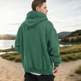 thumbnail image 4 of HISITOSA Men's Long Sleeve Fleece Hoodie Lightweight Tech Wear Soft Cotton Pullover Unisex Casual Hooded Sweatshirts, 4 of 8
