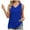 Blue, variant on Yghzkop Womens Tank Tops V Neck Loose Fit Basic T-Shirts Casual Summer Lightweight Breathable Tops Trendy Solid Color Side Split Sleeveless Shirts Blouse