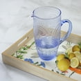 thumbnail image 2 of Avon 8.75" Blue Textured Glass Beverage Pitcher, 2 of 7