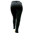 thumbnail image 3 of 1826 Faux Leather Black Stretch Women's Plus Size Skinny Ponte/PU Pants Clubwear, 3 of 3