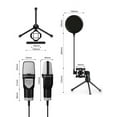 thumbnail image 4 of Bluelly USB Gaming Microphone , SF-666R RGB Microphone for PC Computer w/ RGB Light Strip, 4 of 9