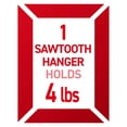thumbnail image 3 of Marco de fotos Hangers Command Sawtooth 4, color blanco con 8 tiras, 3 of 9